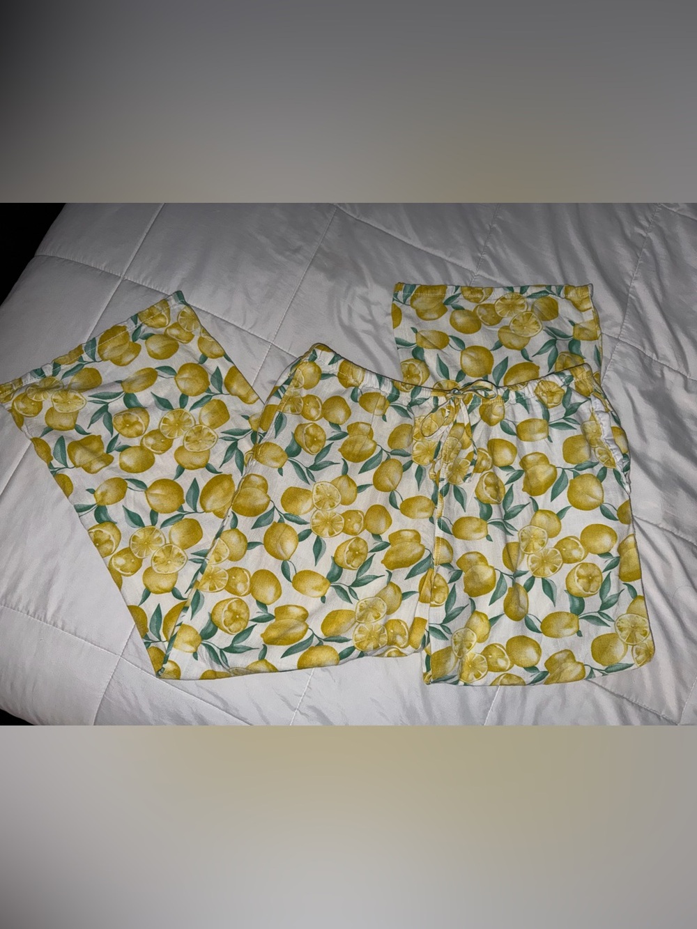 Women’s Lemon Print Drawstring Pants - XL